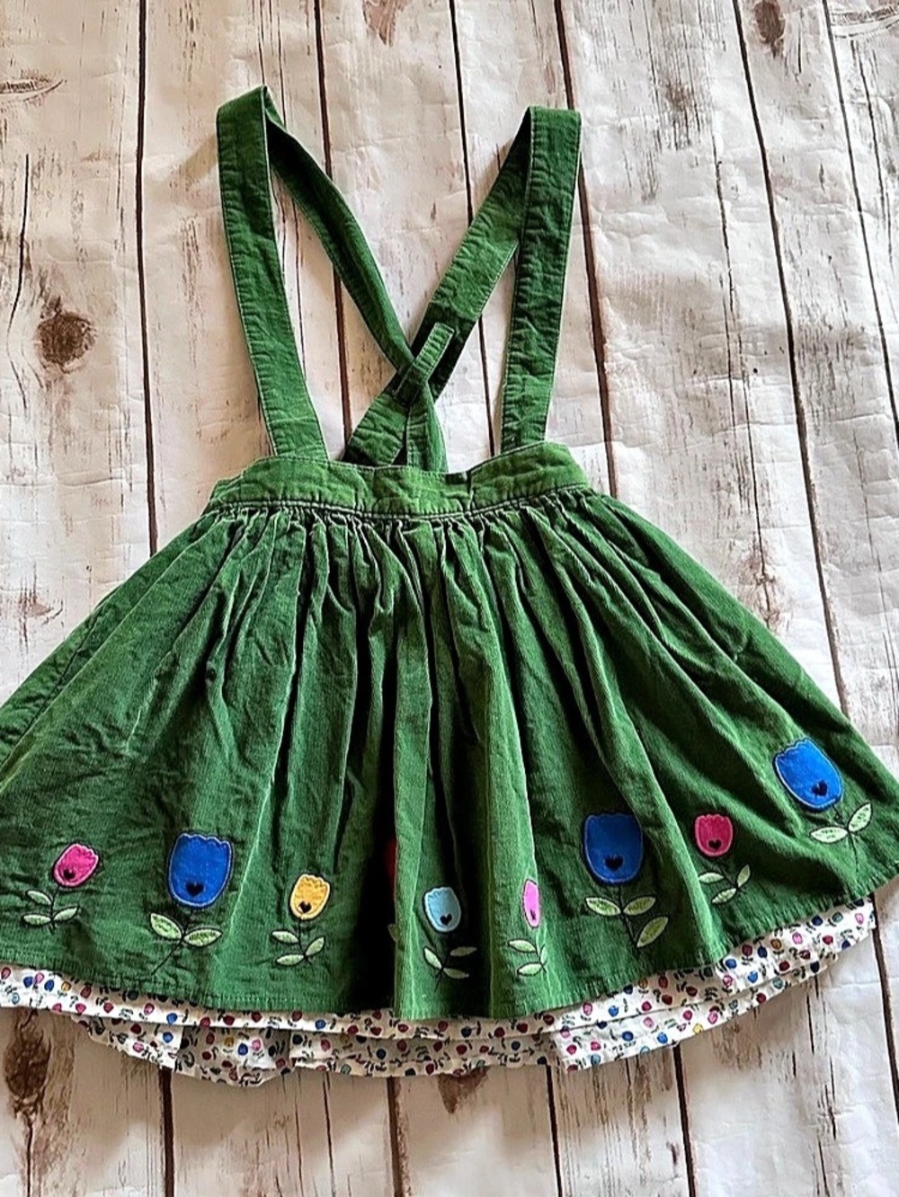 Little bird Green suspender skirt